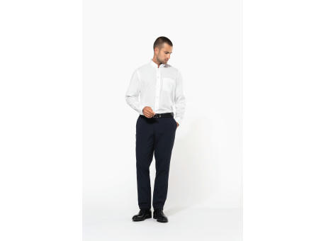Camisa cuello mao  manga larga hombre