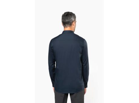 Camisa cuello mao  manga larga hombre