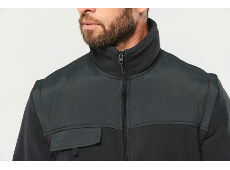 Chaqueta polar con mangas amovibles hombre