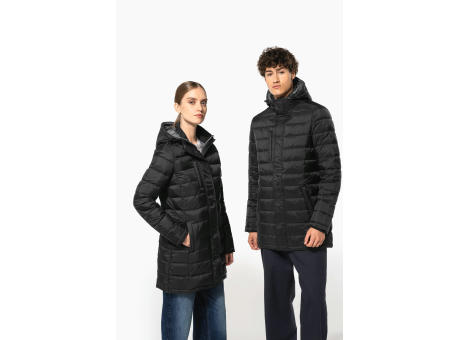 Parka ligera acolchada con capucha para mujer