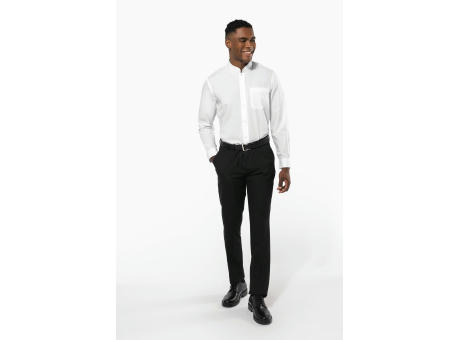 Camisa cuello mao  manga larga hombre