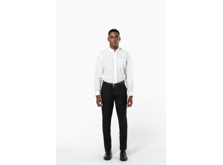 Camisa cuello mao  manga larga hombre