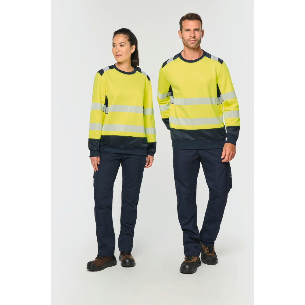 Sudadera de seguridad reciclada cuello redondo unisex
