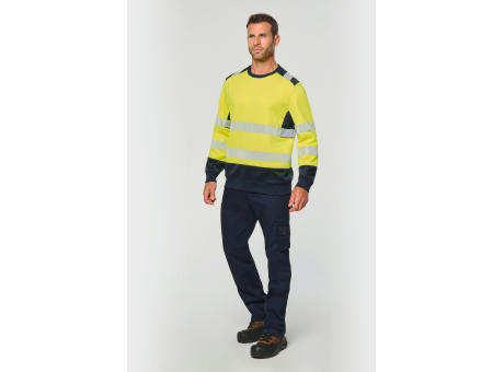 Sudadera de seguridad reciclada cuello redondo unisex