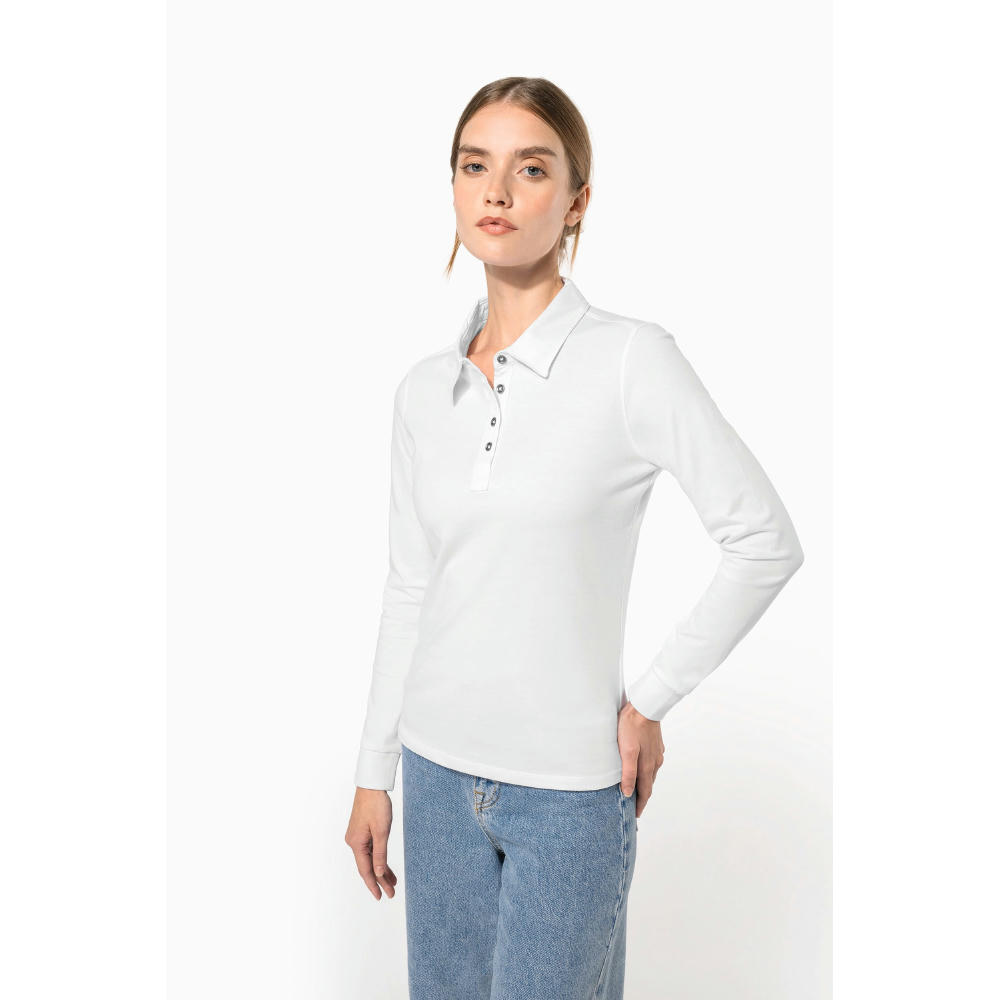 Polo jersey manga larga mujer