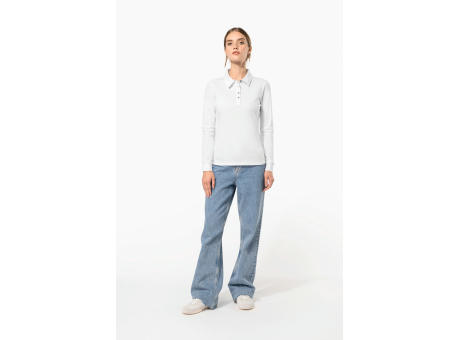 Polo jersey manga larga mujer