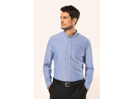 Camisa Oxford manga larga hombre