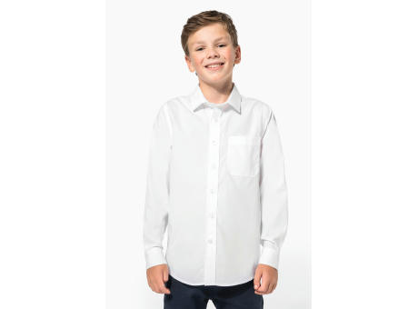 Camisa popelina manga larga niños