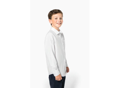 Camisa popelina manga larga niños