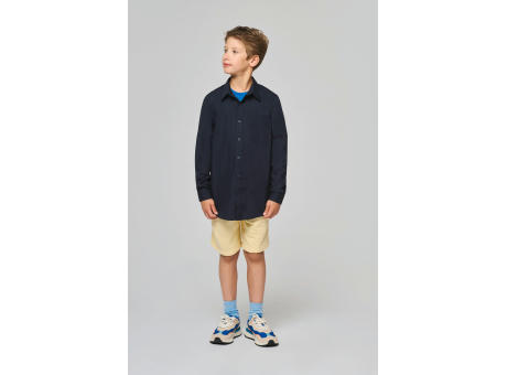 Camisa popelina manga larga niños