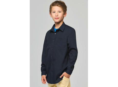 Camisa popelina manga larga niños