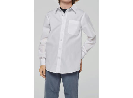 Camisa popelina manga larga niños