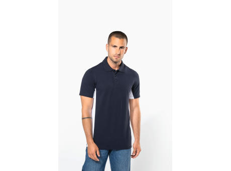 Polo de punto piqué manga corta bicolor hombre