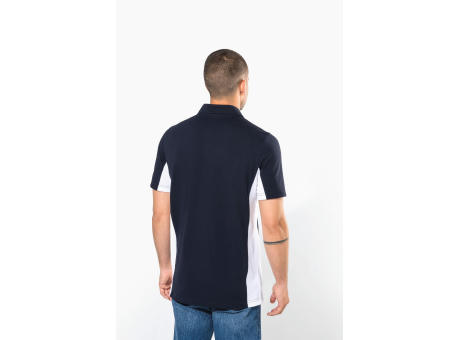 Polo de punto piqué manga corta bicolor hombre