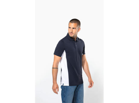 Polo de punto piqué manga corta bicolor hombre