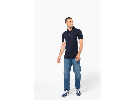 Polo de punto piqué manga corta bicolor hombre