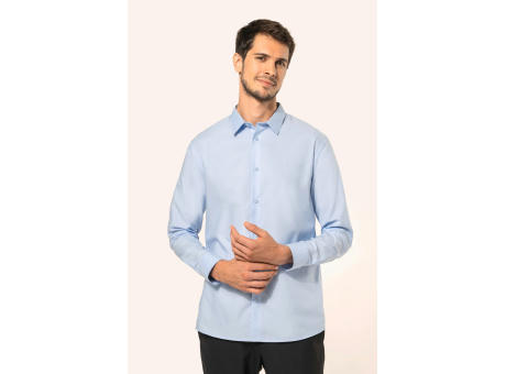 Camisa oxford de manga larga hombre