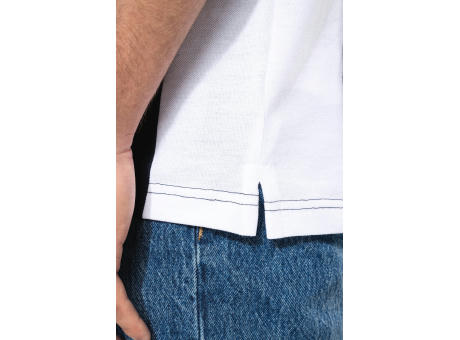 Polo de punto piqué manga corta bicolor hombre