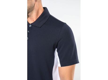 Polo de punto piqué manga corta bicolor hombre