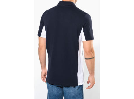 Polo de punto piqué manga corta bicolor hombre