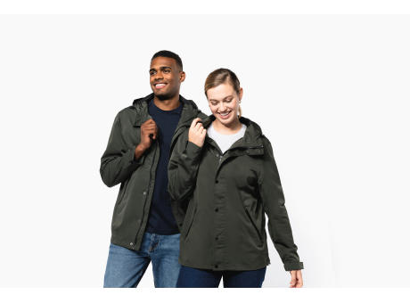 Chaqueta ecorresponsable con capucha unisex
