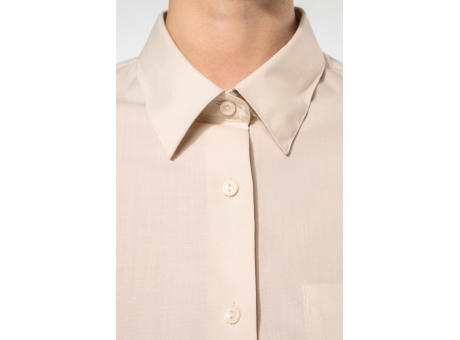 Camisa popelina de polialgodón manga 3/4 de fácil cuidado mujer
