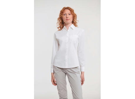 Camisa Popelina de algodón puro manga larga mujer