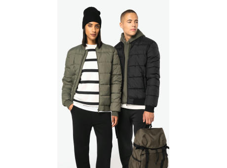 Chaqueta acolchada ecorresponsable con cuello tipo beisbolera unisex