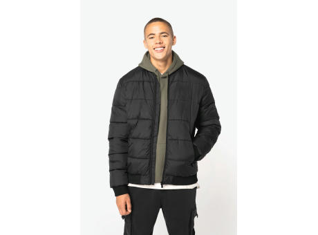 Chaqueta acolchada ecorresponsable con cuello tipo beisbolera unisex