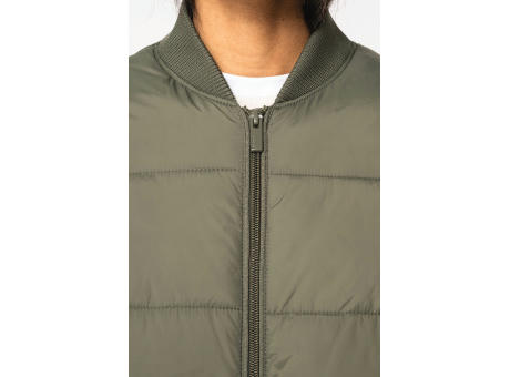 Chaqueta acolchada ecorresponsable con cuello tipo beisbolera unisex