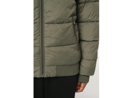 Chaqueta acolchada ecorresponsable con cuello tipo beisbolera unisex