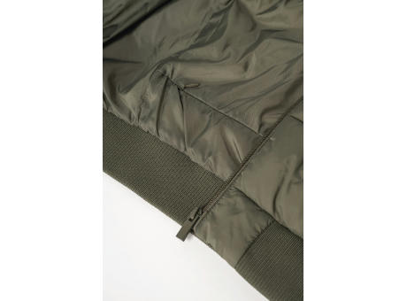 Chaqueta acolchada ecorresponsable con cuello tipo beisbolera unisex