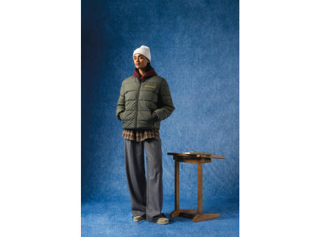 Chaqueta acolchada ecorresponsable con cuello tipo beisbolera unisex
