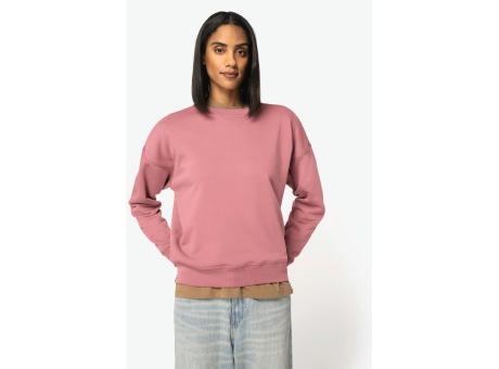 Sudadera ecorresponsable cuello redondo hombros caídos mujer