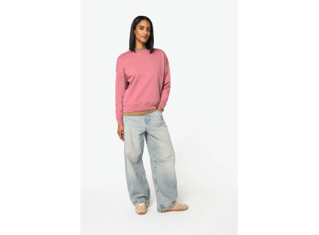 Sudadera ecorresponsable cuello redondo hombros caídos mujer