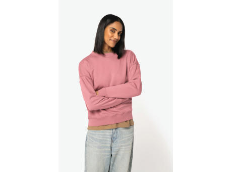 Sudadera ecorresponsable cuello redondo hombros caídos mujer