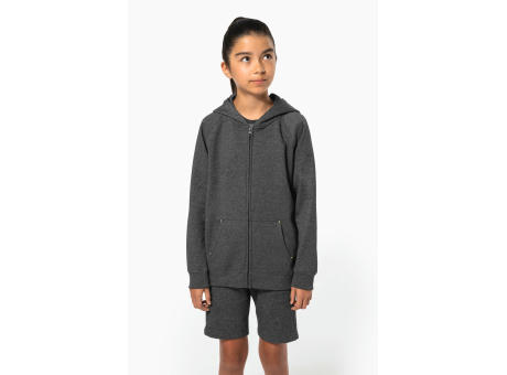 Chaqueta cremallera y capucha infantil