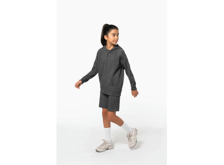 Chaqueta cremallera y capucha infantil