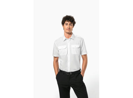 Camisa piloto manga corta hombre