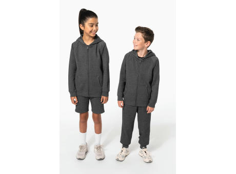 Chaqueta cremallera y capucha infantil
