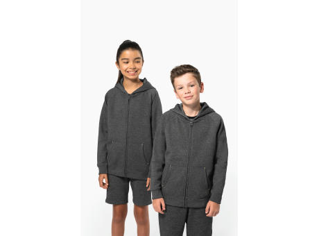 Chaqueta cremallera y capucha infantil