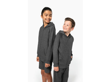 Chaqueta cremallera y capucha infantil