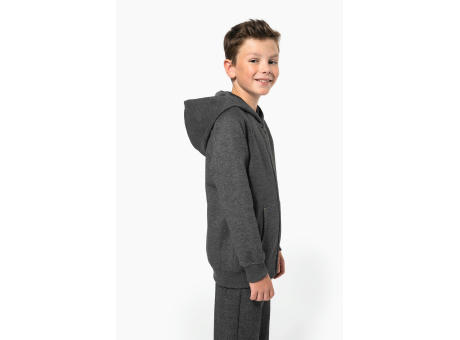 Chaqueta cremallera y capucha infantil