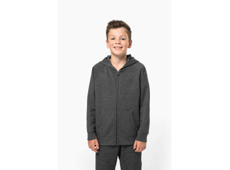 Chaqueta cremallera y capucha infantil