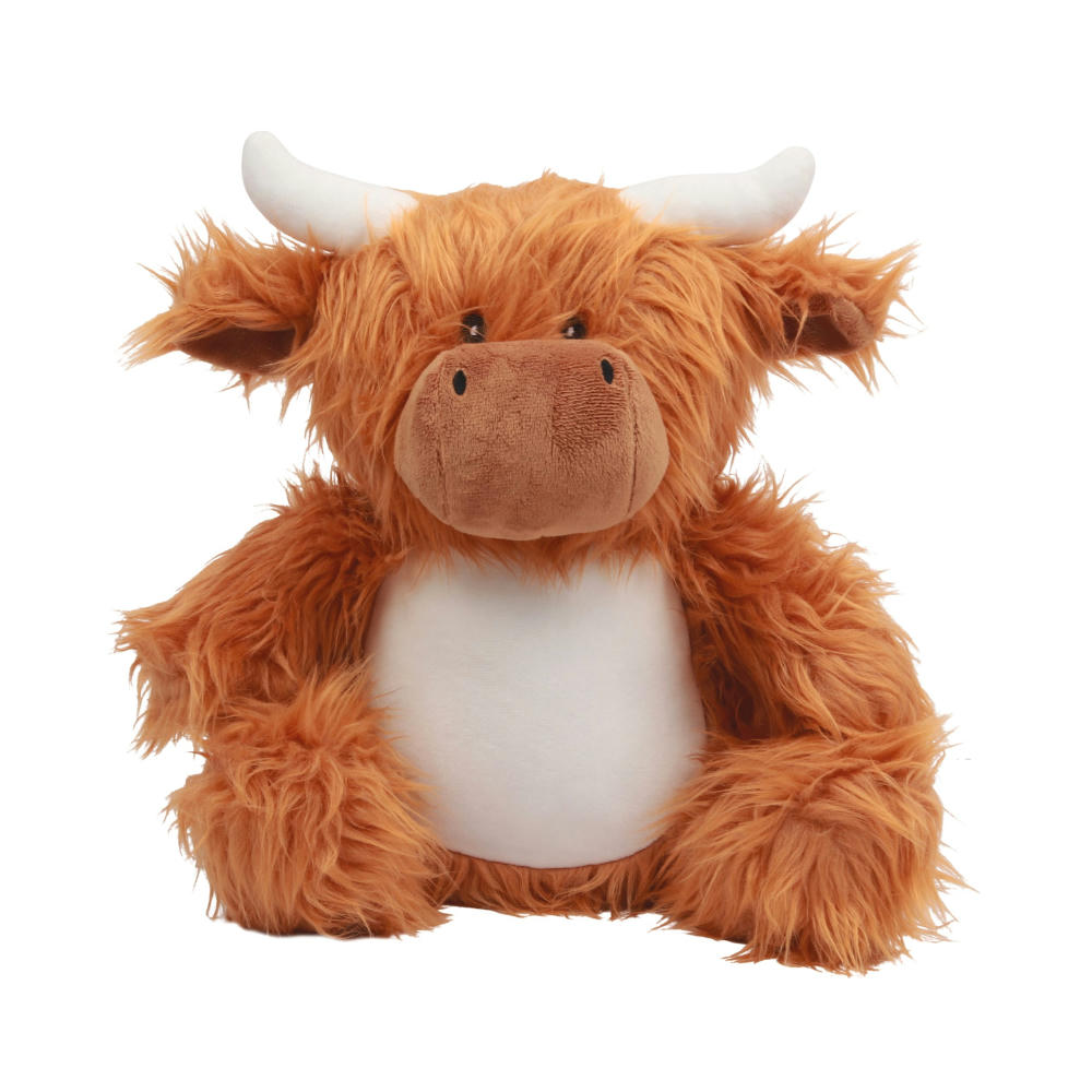 Vaca de peluche con cremallera 
