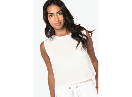 Camiseta crop ecorresponsable sin mangas mujer