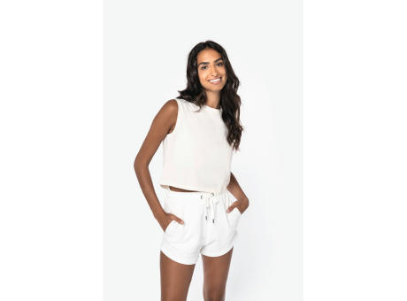 Camiseta crop ecorresponsable sin mangas mujer