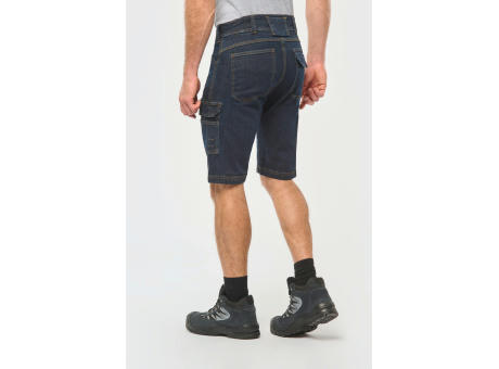 Bermuda denim multibolsillos hombre