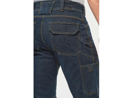 Bermuda denim multibolsillos hombre