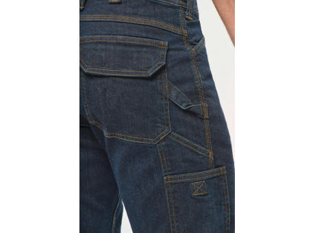Bermuda denim multibolsillos hombre